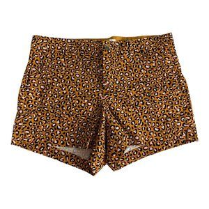 Old Navy Womens Shorts Adult Size 12 Copper Black Pink Chino 3.5" Inseam Cheetah